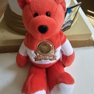 Limited Treasures Coin Euro Bear- Austria - Osterreich RedWhiteRed